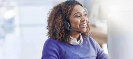 Telefoniste met headset